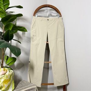 Eddie Bauer 14 Tan Travex Hiking Outdoor Convertible Roll Hem Pants